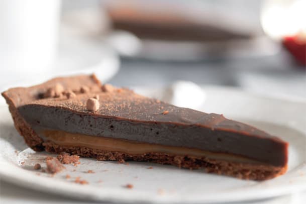 Truffe-Tarte mit Caramel-Salé-Glace