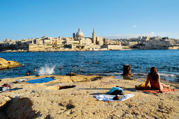 Postkarte aus Valletta - Malta 12 Points!