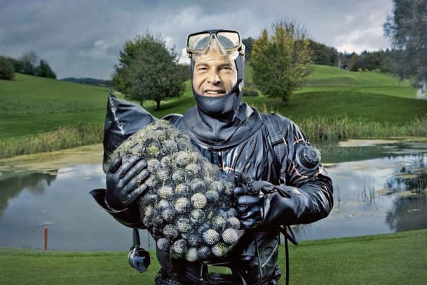 Der Golfballtaucher