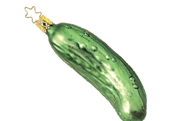 Kulinarischer Weihnachtsschmuck - Die Gurke am Baum