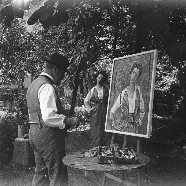 Ferdinand Hodler malt Gertrud Müller