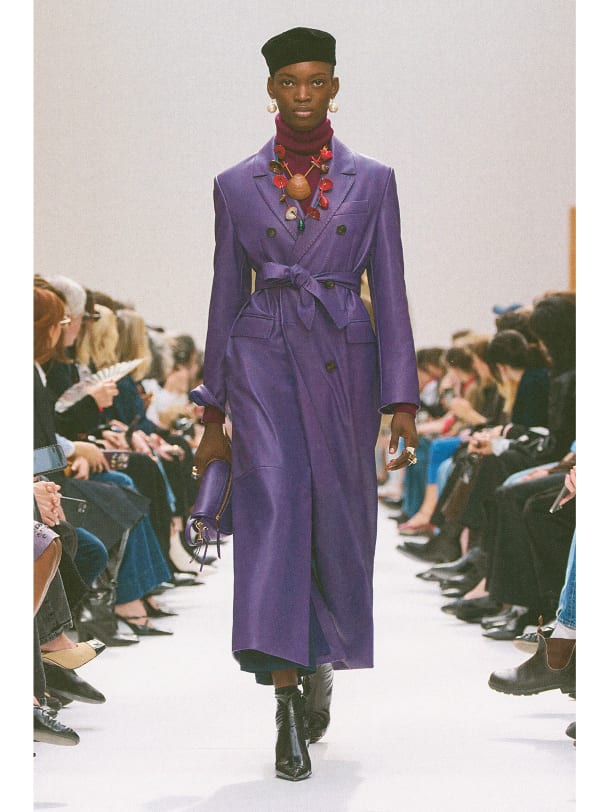 Fashionweek-Runway-Celine-Coat-purple
