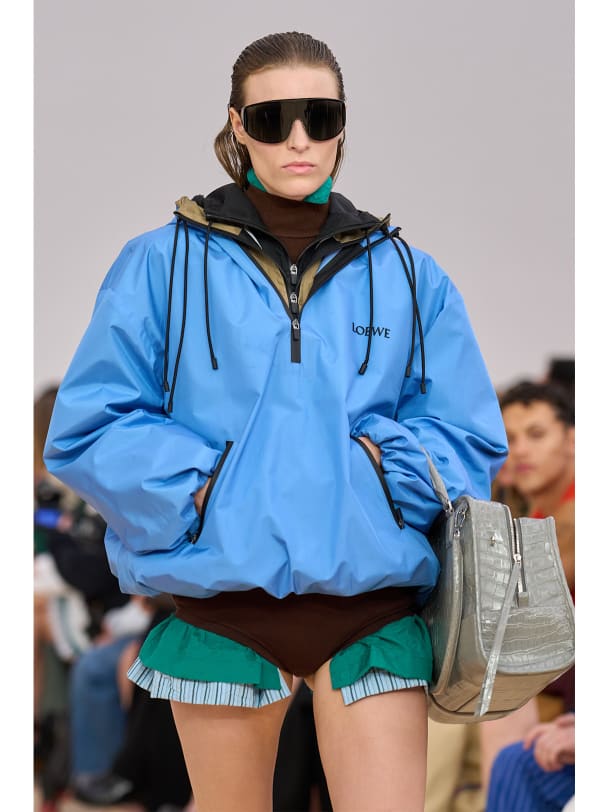 Loewe Runway Regenjacken blau