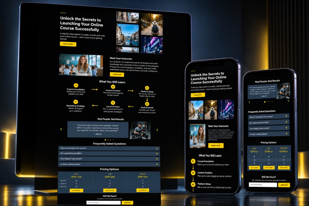 Vertical Slider Landing Page preview