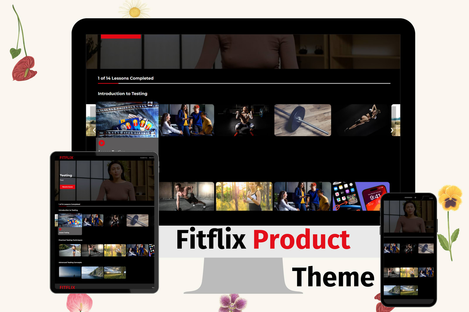 FitFlix Product Theme page screenshot