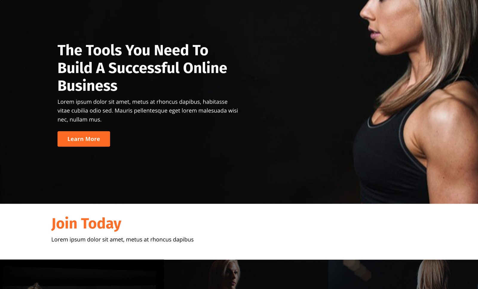 FitFusion CoachHub: Custom Landing Page preview