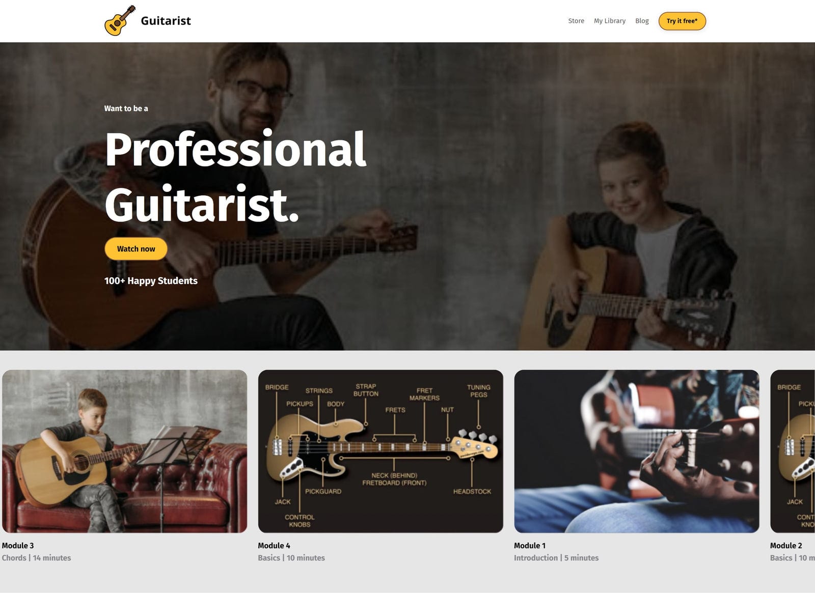 Guitarist Program Sales Page preview