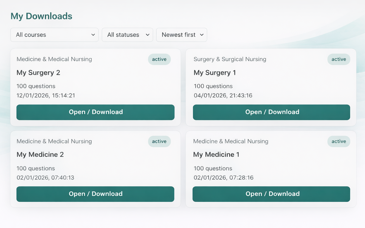 Offline PDF revision packs (preview)