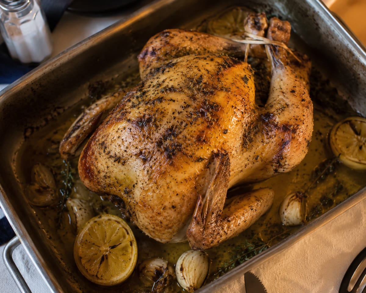 Poulet rôti aux herbes