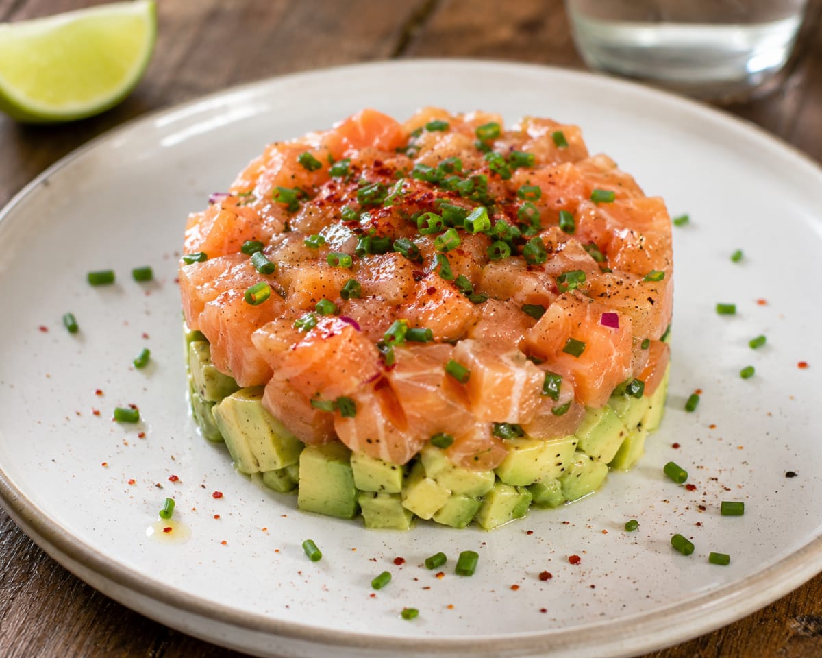Tartare de saumon à l'avocat