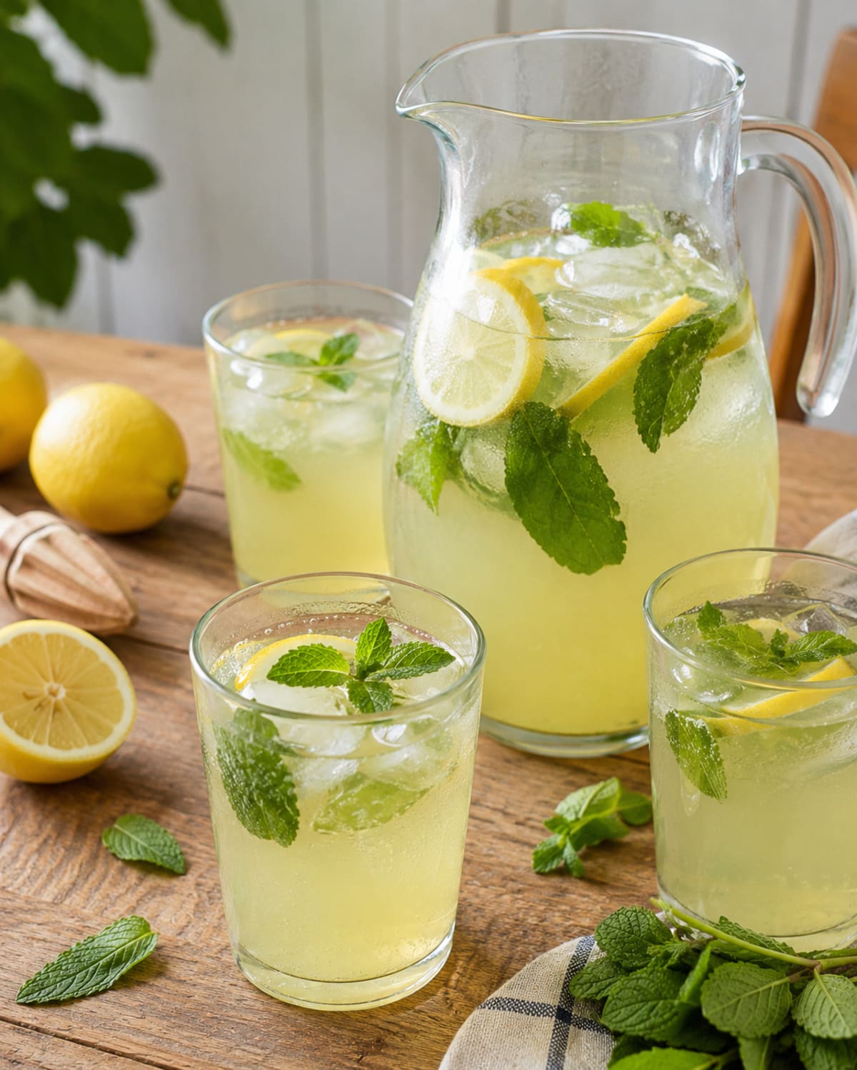 Limonade maison à la menthe