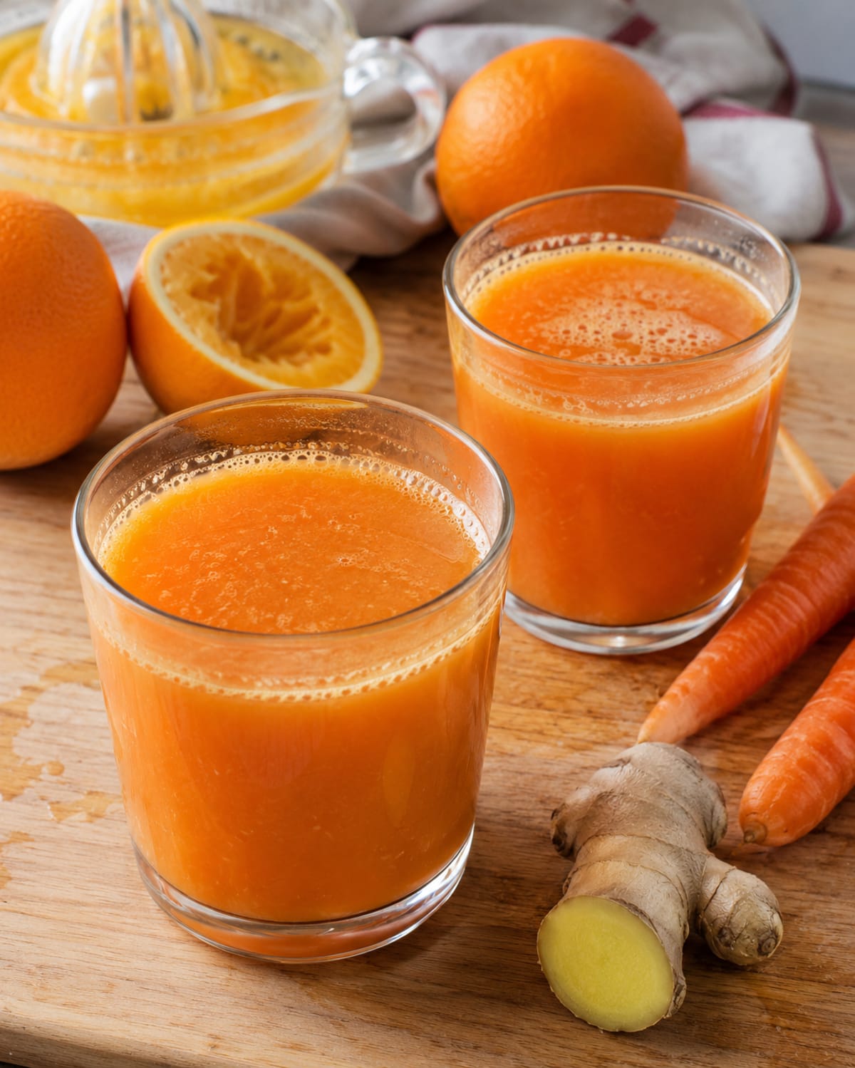 Jus orange, carotte et gingembre