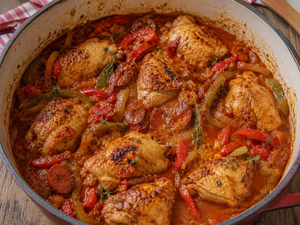 Poulet à la basquaise