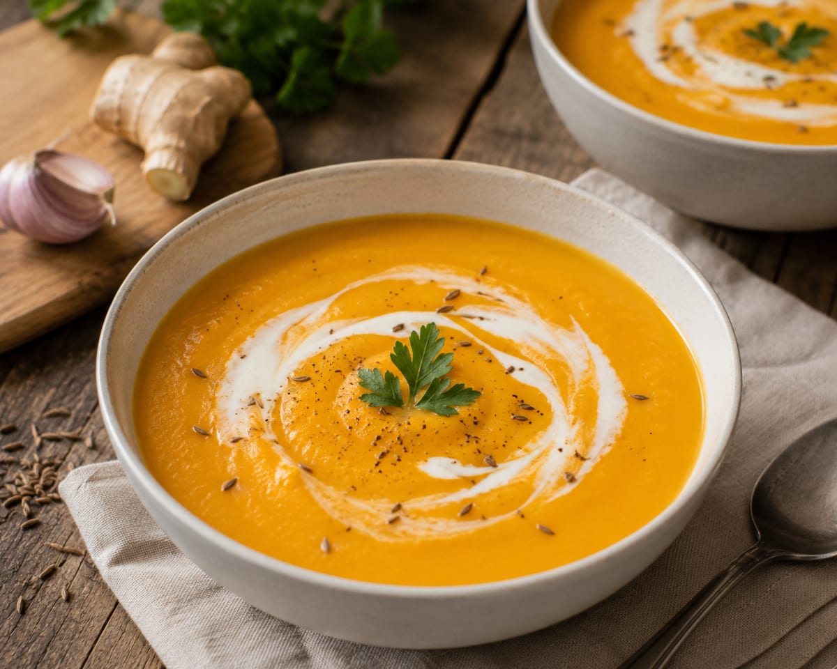 Velouté de potimarron au lait de coco