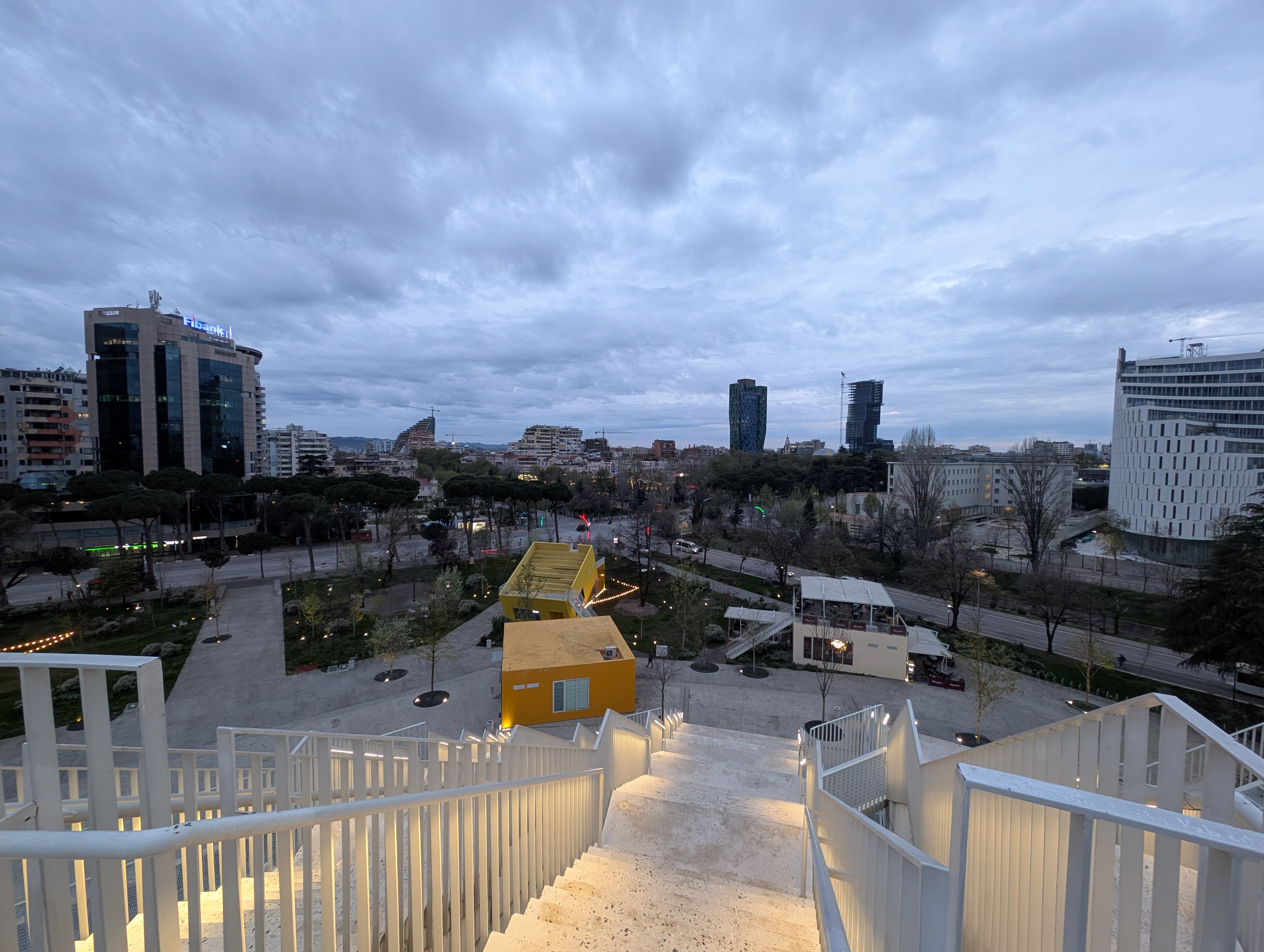 View from the Pyramid of Tirana in early morning.