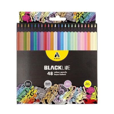 Adel Blackline Boya Kalemi Karma 48li