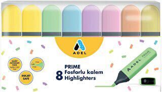 ADEL Prime 8 Renk Fosforlu Kalem Set