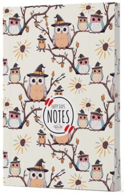 Baykuş 7 - Yan Boyamalı Çizgili Defter