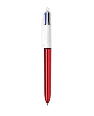 Bic 4 Colours Shıne Kırmızı Gövde Tükenmez Kalem