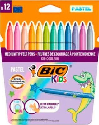 Bic Kid Couleur Keçeli Boya Kalemi Pastel 12 Renk