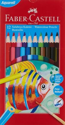 Faber-Castell Karton Kutu Aquarel Boya Kalemi 12 Renk
