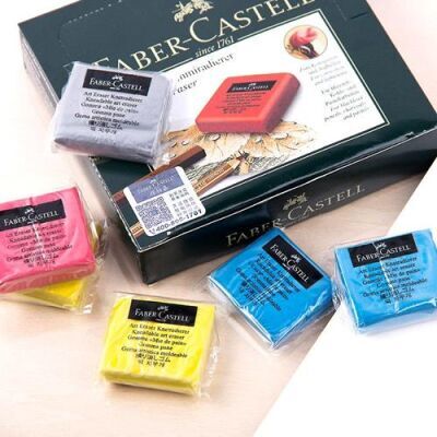 Faber-Castell Silgi Plastik Kutulu Renkli Hamur