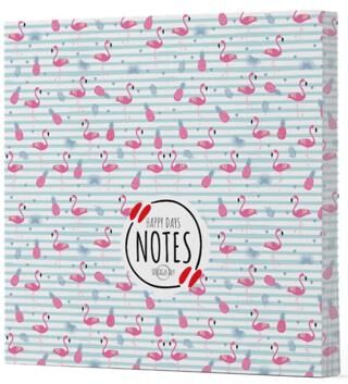 Flamingo 4 - Çizgisiz Yan Boyamalı Defter
