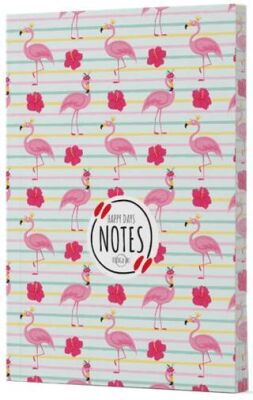 Flamingo 2 - Yan Boyamalı Çizgili Defter