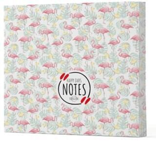 Flamingo 3 - Çizgisiz Yan Boyamalı Defter