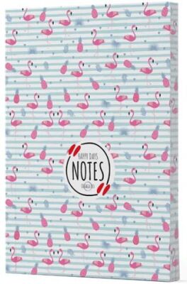 Flamingo 4 - Yan Boyamalı Çizgili Defter