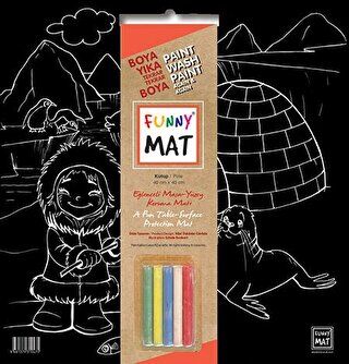 Funny Mat Black Kutup - Tebeşirli