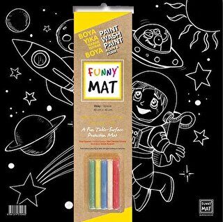 Funny Mat Black Uzay - Tebeşirli