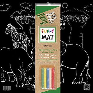 Funny Mat Black Yeryüzü - Tebeşirli