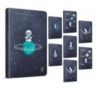 Gıpta 7365 Astral İplik Dikiş Sert Kapak Defter 8X12 80 Yaprak Çizgisiz