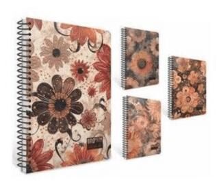 Gıpta 7436 Brown Book Spiralli Sert Kapak Defter 17X24 100 Kareli