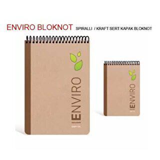 Gıpta Enviro Bloknot Çizgisiz Kraft Spiralli Sert Kapak 100 Yaprak 17x24 Cm