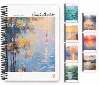 Gıpta Monet Spiralli Sert Kapak Defter 17X24 100 Yaprak Çizgili