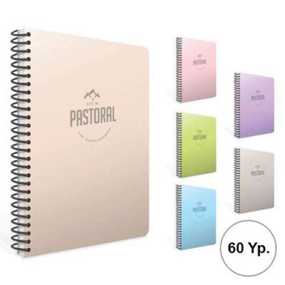Gıpta Pastoral Spiralli Pp Kapak Defter A4 60 Yaprak Çizgisiz