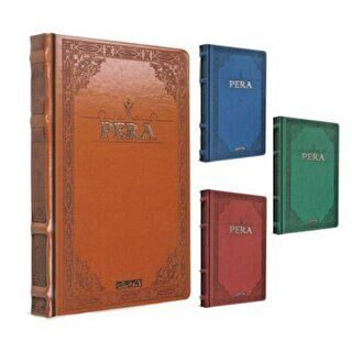 Gıpta Pera Defter Çizgisiz İplik Dikiş Deri Kapak 160 Yaprak 17X24 Cm