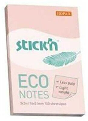 Gıpta Yapışkanlı Not Kağıdı 76X51 Eco Notes Patel Pembe 100 Yaprak