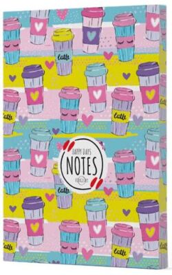 Kahve 10 - Yan Boyamalı Çizgili Defter