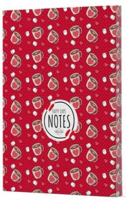 Kahve 9 - Yan Boyamalı Çizgili Defter