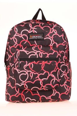 Kaukko Sprıng Sırt Çantası Black Hearts K1673