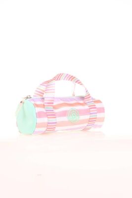 Kaukko Travel Double Stripe Kalem Çantası Mint K2600