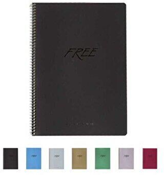 Free Platinum A4 80 Yaprak Düz Plastik Kapak Defter Keskin Color