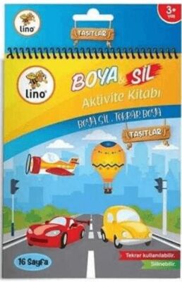 Lino Boya Sil Aktivite Boyama Kitabı Araçlar A5 Ebat Silinebilir