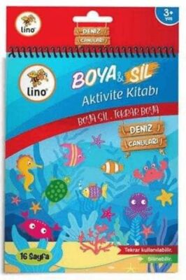 Lino Boya Sil Aktivite Boyama Kitabı Denizaltı A5 Ebat Silinebilir