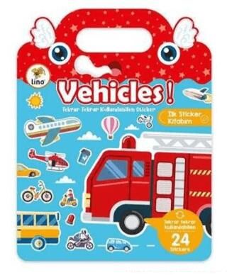 Lino Tekrar Tekrar Kullanılabilen İlk Sticker Kitabım Vehicles