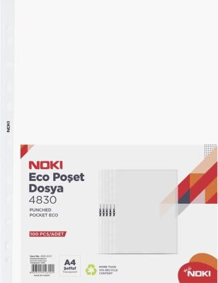 Noki Poşet Dosya Eco A4 100` lü