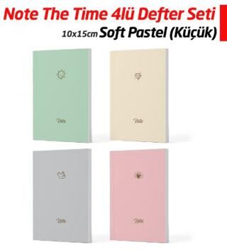 Note The Time 4lü Defter Set Soft Pastel Küçük